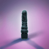 BLACK VELVET 6.25" VEINED DONG